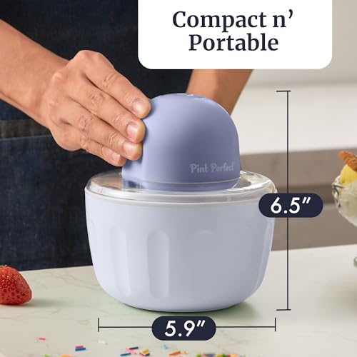 Americana by Elite Pint Perfect™ EIM1205DB Ice Cream Maker, 2 x 1 Pint Capacity Dual Freezing Bowls, Frozen Yogurt, Sorbet, Gelato, Periwinkle by Elite Gourmet - Image 7