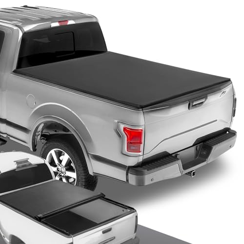 DNA Motoring TTC-RU-001 Soft Vinyl Roll-Up Tonneau Cover Compatible with 04-14 F150 5.5Ft Fleetside...