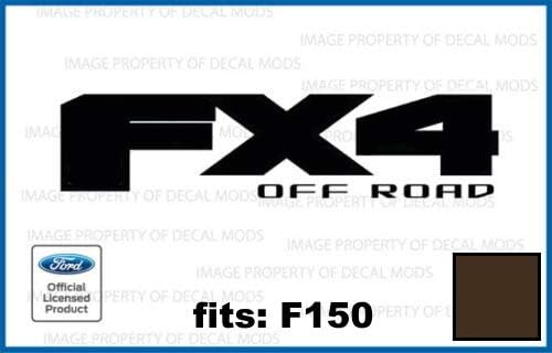 Decal Mods FX4 Offroad Black Matte/Flat Decals Stickers Compatible with Ford F150 die-Cut (2015-2020) - CBM_Solid (Set of 2) Officially Licensed
