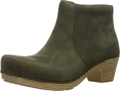 Dansko Women's Maria Boot, Olive Milled Nubuck, 37 EU/6.5-7 M US