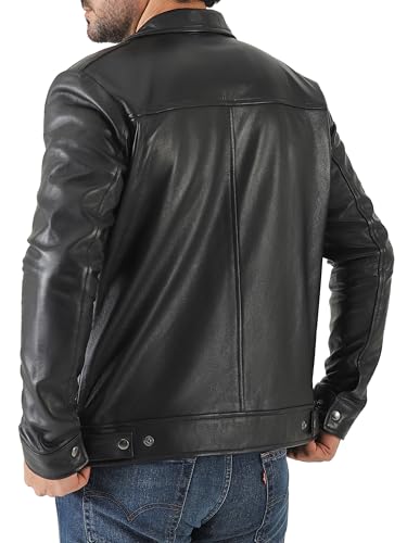 Jild Classic Shirt Collar Leather Jacket Men - John Wick Style Real Lambskin Mens Leather Jacket4