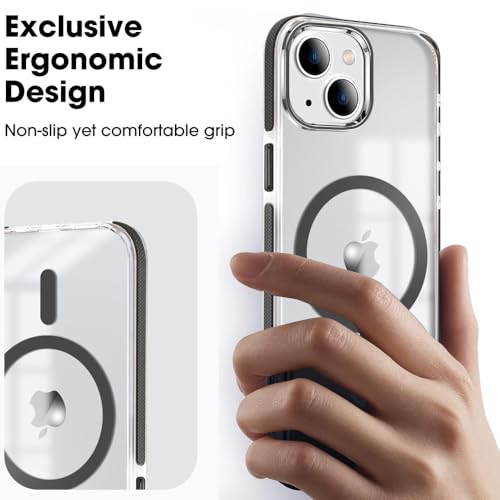 Image of MINTZZ ️ for iPhone 13 Case, Compatible with MagSafe, Military-Grade Protection, Yellowing Resistant, Scratch-Resistant TPU Back, Magnetic Phone Case for iPhone 13 Clear Black