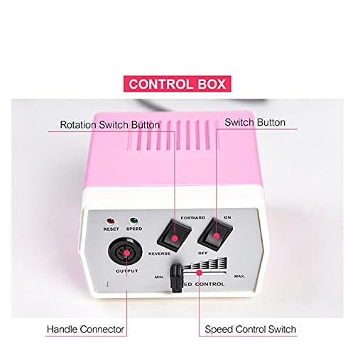 Wiertarka do paznokci 3000. 0PM. Mocna maszyna do wiertarki paznokci Elektryczny Electric Manicure Pedicure Set Wiertnice Nail Urządzenia(Nero)