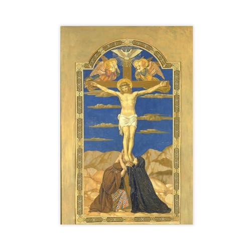 Toile déco The Crucifixion H Siddons Mowbray peinture murale 30 x 45 cm