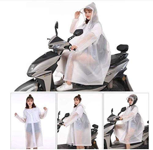 GLJY Imperméable Universel de vélo électrique de Poncho imperméable de Moto, Couverture de Veste imperméable de vêtements de Pluie de Scooter de mobilité pour Les Hommes Femmes 728,Clear,XL Cover