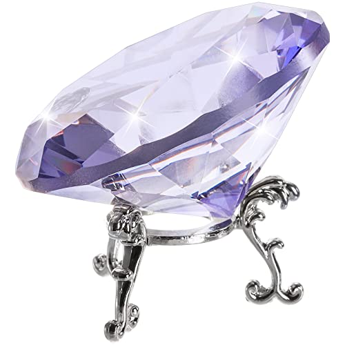 Nicunom N-CRYSTALDIAMOND-80MM-3P 3 Pack Large Crystal Diamond Paperweight With Stand, 80Mm Crystal Fake Diamond Decoration thumb #3