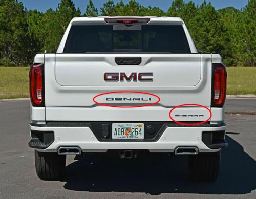 Image of 4Pcs Kit 19-22 Sierra Denali Letters Emblems 3D Badge Nameplate Decal Sticker 1500 HD 2500 HD 3500 hd AT4 Replacement for Sierra Denali (Matte Black)