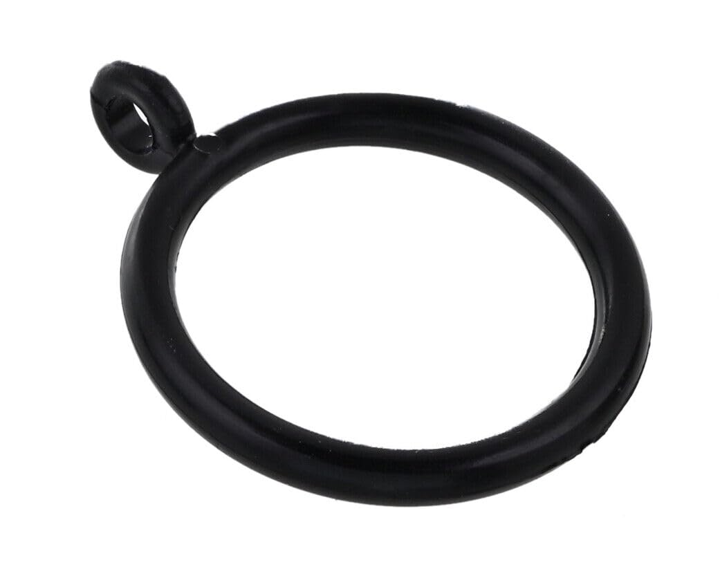 Lister Cartwright Matt Black Plastic 19 Mm Curtain Rings (10X Curtain Rings)