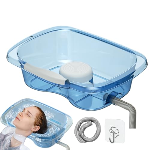 Cuenca de lavado de cabello para personas encamadas con manguera de drenaje 6