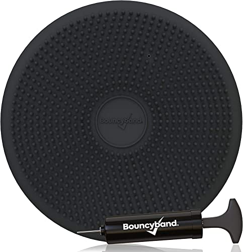 Image of Bouncyband - Wiggle Seat - Gray, 13 inch D - Large Sensory Cushion for Kids Ages 6-18+ - Promotes Active Learning, Improves Student Productivity, Includes Easy-Inflation Pump (Pack of 2)