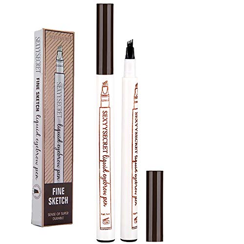 Waterproof Eyebrow Tattoo Pen Microblading Eyebrow Pen Makeup with a Micro-Fork Tip Applicator Sketch Liquid Eyebrow Pencil