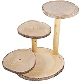 Présentoir à desserts à étages : sa conception créative à plusieurs niveaux le rend pratique et lui confère une élégante et rustique, idéale pour les fêtes et les présentations rustiques