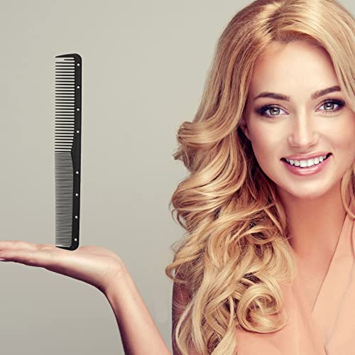 3 Pieces Carbon Fine Cutting Comb Carbon Fiber Salon Hairdressing Comb Hairdressing Comb Heat Resistant Barber Comb (Black) #TOP4