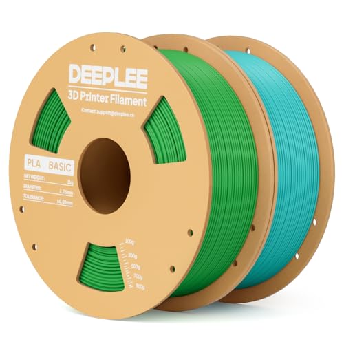 Image of PLA Basic 3D Printer Filament 1KG Grass Green & 1KG Turquoise
