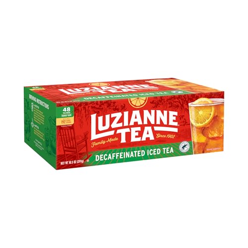 Image of Luzianne Decaffeinated Iced Tea Bags, Family Size, 48 Count Box (Pack of 1)