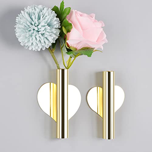 2 macetas de Pared de Metal con Adhesivo Contenedores para macetas Colgantes Moderno Soporte para Flores secas de Pared se Puede Utilizar como decoración de Pared de Fondo para Porche casa y Oficina