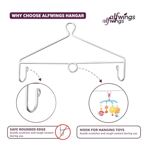 Image of Combo Set Baby Cradle Spring and Hanger | Up to 20 Kg | for Swing Jhula Straight Hanging Spring for, Thottil Hook Jhoola Palna (Silver, Center Hole)