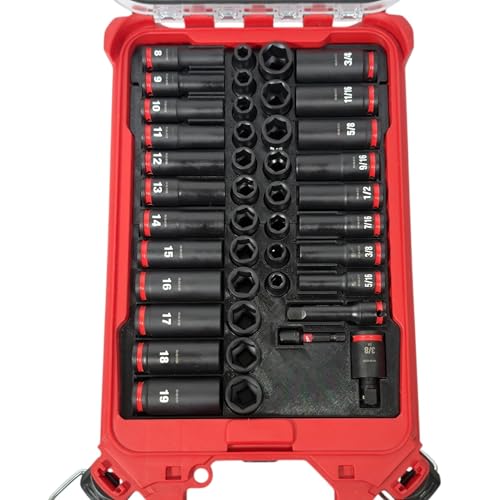 Insert Organizer Compatible with Low Profile Milwaukee Packout (48-22-8436) and 3/8 Shockwave Impact 43-Piece Socket Set (49-66-7009) Insert Only