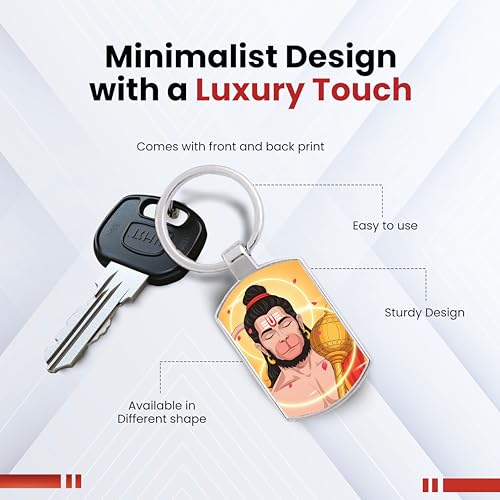 Image of Stylish Metal Keychains with Permanent Glossy Print - Inspirational Quotes & Spiritual Designs - Perfect Key chains for loved ones, Personal Use, Gifts & Return Gifts