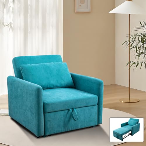 Mlxgoie Convertible Sofa Bed Chair, 3-in-1 Multi-Functional Sleep...