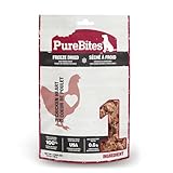 PureBites Chicken Heart Freeze Dried Dog Treats, 1 Ingredient, Made in USA, 3oz