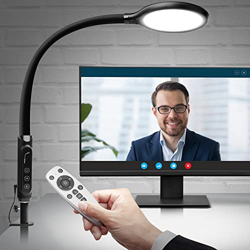 Schreibtischlampe LED mit Fernbedienung - 18W Schwanenhals-Leselampe mit...