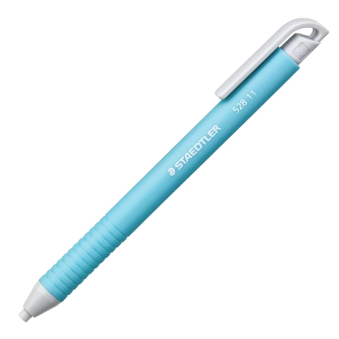 STAEDTLER Vinyl-Radiergummi-Halter (3er-Pack): einziehbare Radiergummis für Bleistifte, weiches Vinyl, latexfrei, saubere Kanten, keine Flecken, Pastellfarben (54)