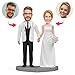 Custom Bobblehead Wedding Gifts for Couples Personalized Handmade Clay Figurine Groom Bride Statue, Fully Customizable Sculpture Doll Decor Wedding Cake Topper