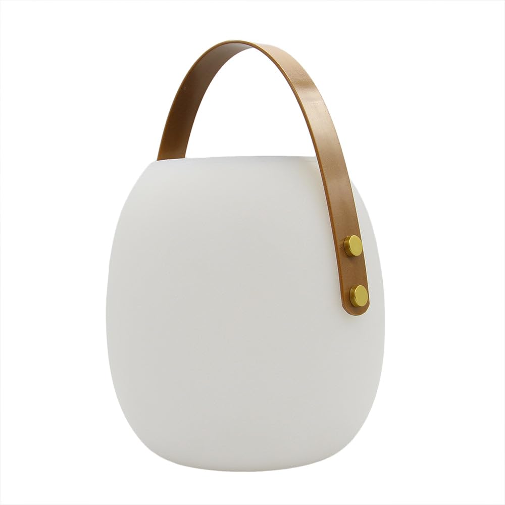 Lumisky Jimmy Solar LED Portable Lamp illuminated at dusk by water.