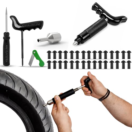 GRAND PITSTOP 36 Pcs Tubeless Tire Puncture Repair Kit with Mushroom Plug for Tyre Punctures and Flats on Cars, Motorcycles, ATV, Trucks & Tractors (30...