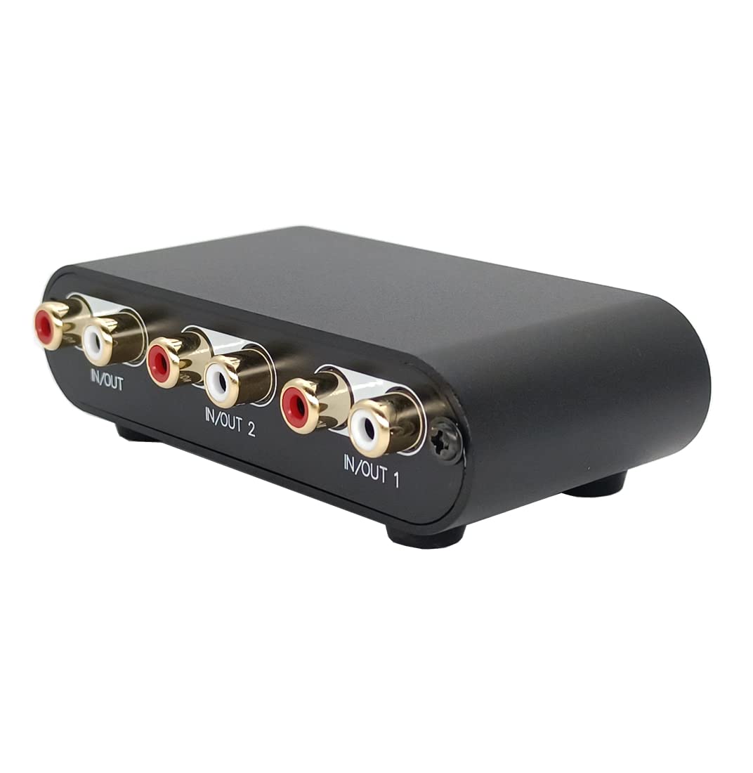 Predolo Selettore Audio 4 Porte Bidirezionale – Switcher RCA Stereo Per Cuffie, Amplificatori E TV, Plug & Play Senza Alimentazione