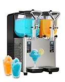 GSE Slushie Machine commercial Home, Slushy Frozen Drink Maker for Stands, Parties,Cold Drink Shop Shaved Ice Machines,No Ice,Fast-Freezing,Create Slush,Cocktails,Milkshakes,Frozen Juice