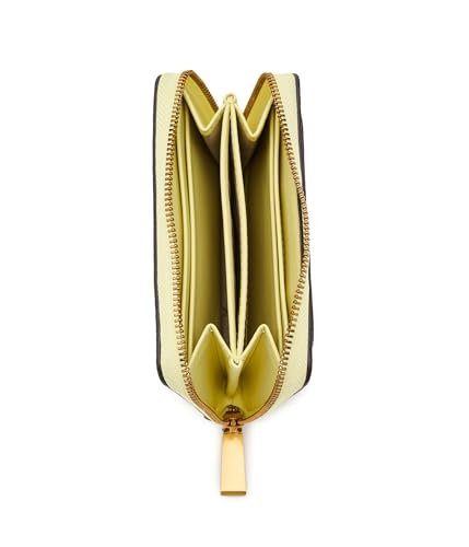 Image of MICHAEL Michael Kors Womens Jet Set Small Zip Around Card Case Lemon One Size One Size