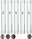 MEZUZAH CASE Holder (shidell) בית מזוזה plastic Semiround silver shin Waterproof Rubber Cork 6.3/4 i