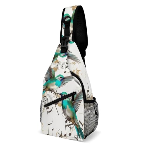 Mochila tipo sling blanca para hiking y uso casual