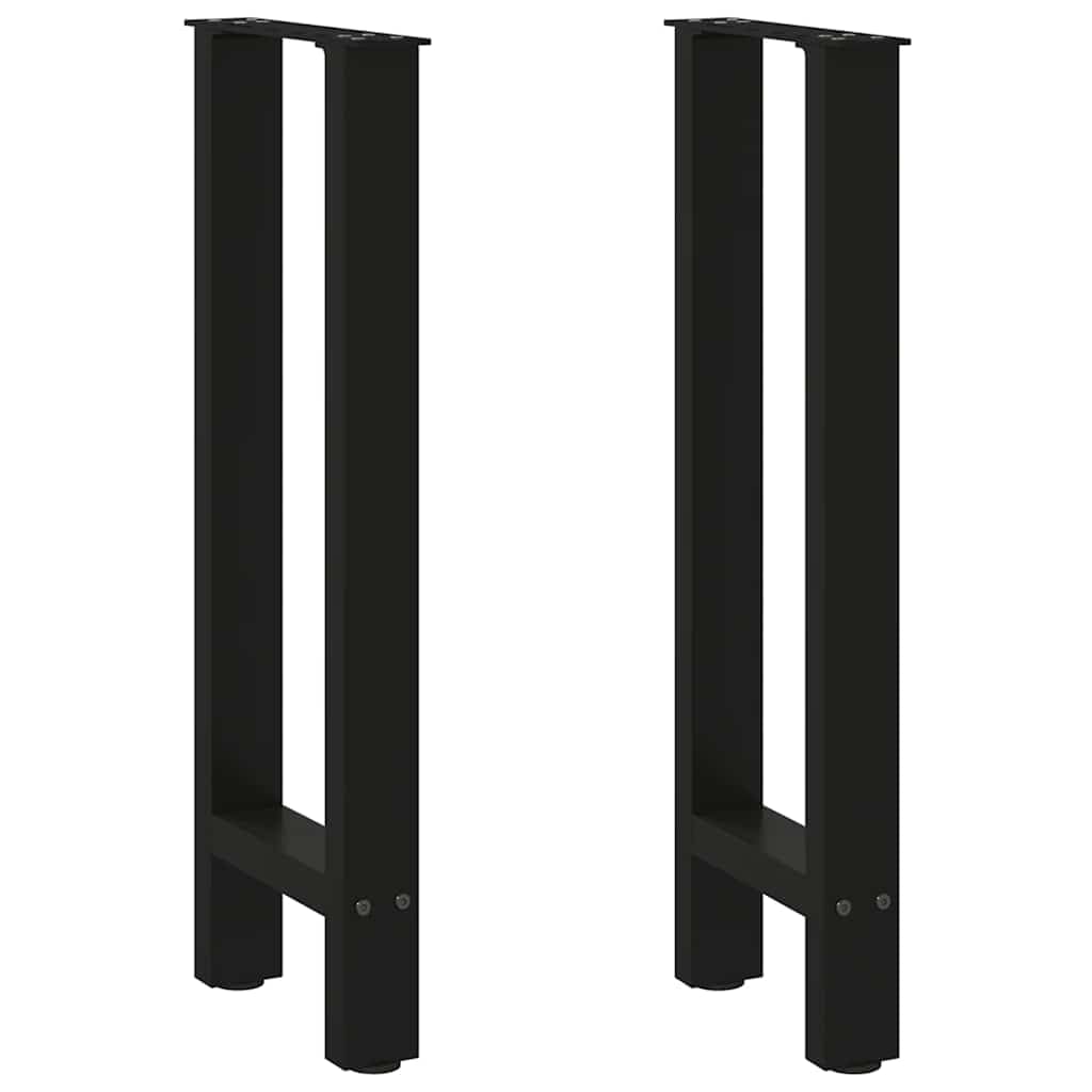Gambe da tavolo per console, colore nero, set da 28 x (72-73) cm, in acciaio verniciato a polvere, robuste gambe da tavolo in metallo per progetti di mobili fai da te, piedini regolabili