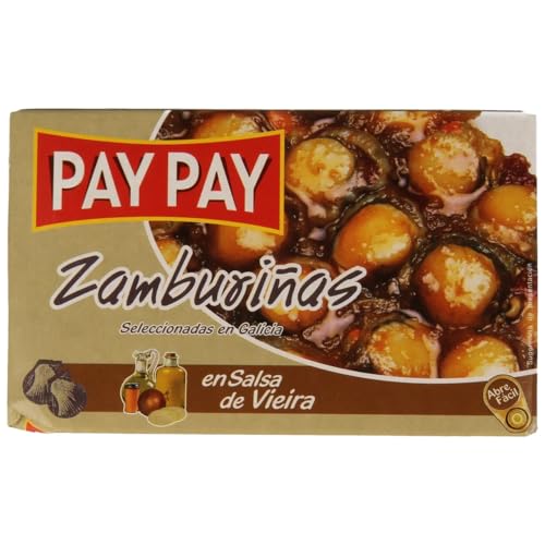 PAY PAY PAY - Vieiras en salsa de vieira, lata de 60 g, 9 unidades