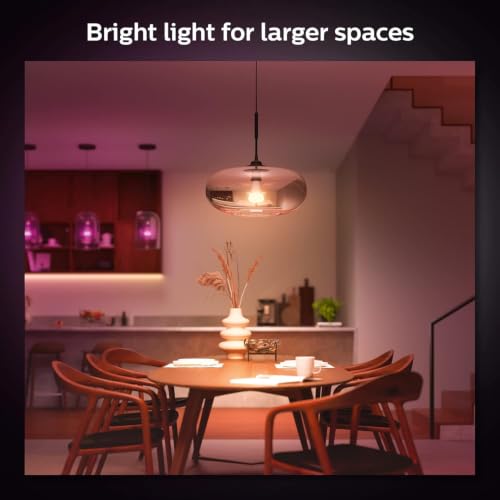 Image of Philips Hue Smart 100W A21 LED Bulb - White and Color Ambiance Color-Changing Light - 1 Pack - 1600LM - E26 - Indoor - Control with Hue App - Works with Alexa, Google Assistant and Apple Homekit