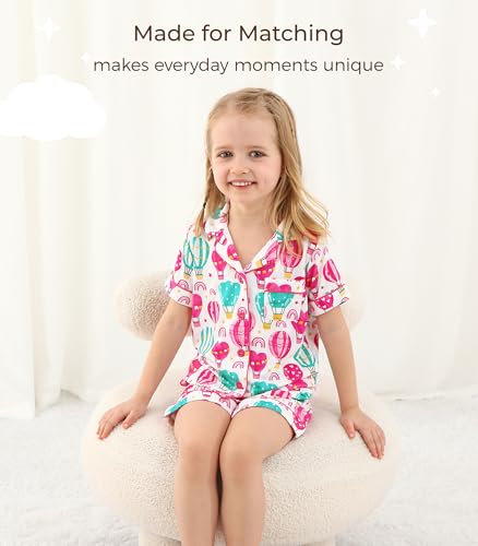 Image of Toddler Boys Girls Clothes Set Viscose from Bamboo Home Outfit Button Down Top Clothing Sets Soft with Pockets 2-5T