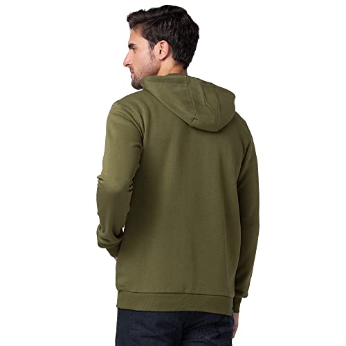 Image of Being Human Men's Solid Cotton Blend Long Sleeve Soft Hoody