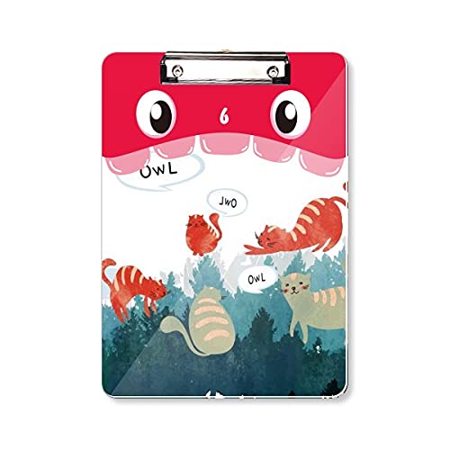 Bloc-notes d'apprentissage A4 hibou et chat pour le bureau