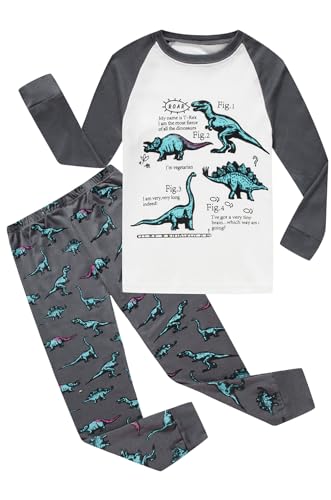 Image of Little bety Cotton 4 Piece Pajamas Boys Long Sleeve Sets Toddler Boys Pjs Kids Sleepwear Sets