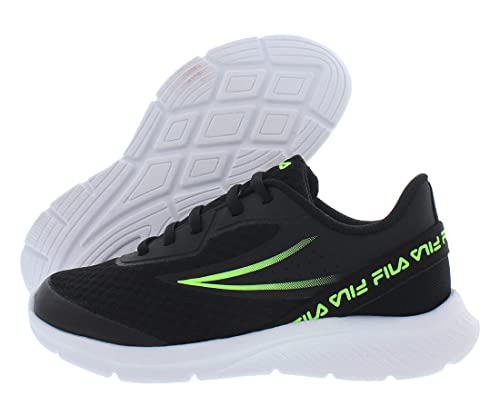 Fila Boy's Optix 3 (Little Kid/Big Kid) Black/Green Gecko/White 2 Little Kid M