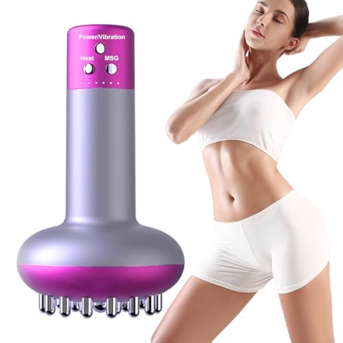 Lymphatic Drainage Massager，Help Reduce Stretch Mark, Cellulite, for Belly、 Neck、 Leg 、Hip Arm ，Improves Absorption of Skincare Body Oil Serum, Stretch Mark Creams and Stretch Mark Lotions (Purple)