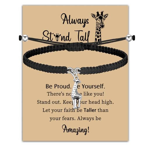 Giraffe Charm Bracelet Jewelry Giraffe Inspirational Gift Let Your Faith Be Taller Than Your Fears Giraffe Lover Gift