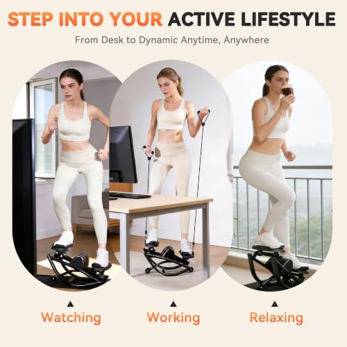 Image of Rock Stepper - Steppers for Exercise at Home, Portable Stepper Side to Side with Digital Display & Resistance Bands, 330 LBS Capacity Full Body Workout Low-Impact Knee-Friendly 3D Stair Stepper