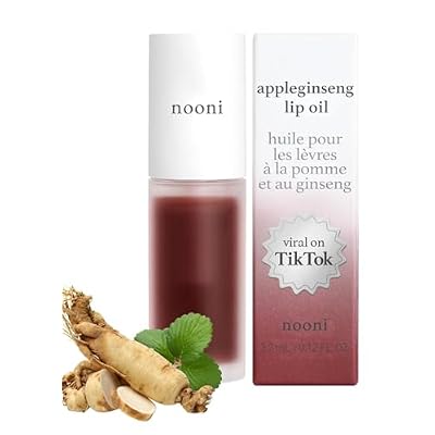 NOONI Best Lip Duo - Korean Appleginseng Lip Oil & Applebutter lip mask | Lip stain, Shear Butter, Vitamins, Nourishing Treatment for Dry Lips, Overnight Moisturizer