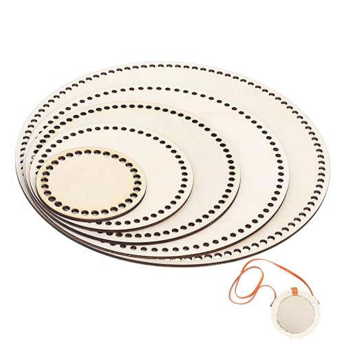 HOMSFOU Crochet Bag Bottom Base 5 Pcs Mini Cross Stitch Frame Basket Weaving Base DIY Basket Weaving Bottom Long-Lasting Use