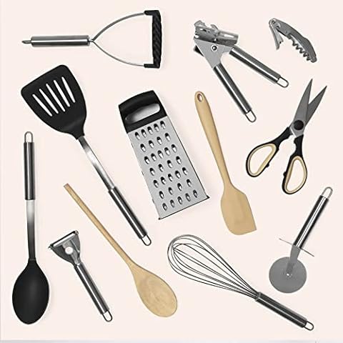 noah Kitchen Utensils Set - Silicone Cooking Utensils Set - 12 Pieces Cover