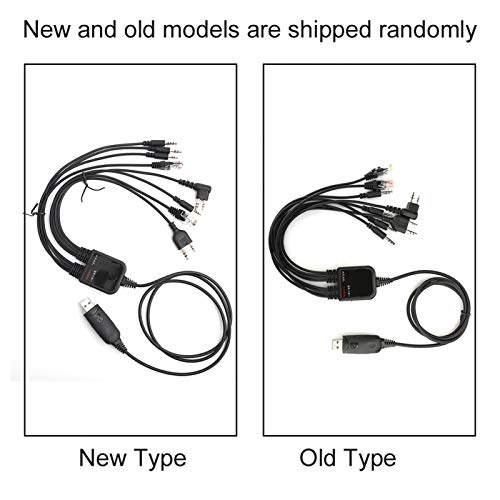 Goshyda Cavo di Programmazione, Cavo di Programmazione per Chip CH340 USB 8 in 1, per/QuanShengcn/Tyt Radio